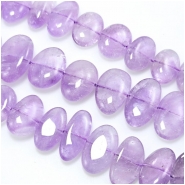Lavender Amethyst Side Drilled Flat Nugget Gemstone Beads (N) 10.4 x 15.9mm to 14.2 x 22mm 16 inches