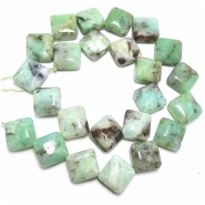 Chrysoprase Diamond Gemstone Beads (N) 16.5 to 18.1mm 16 inches