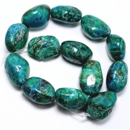 Chrysocolla Nugget Gemstone Beads (S) 27.95 to 32.65mm 15.5 inches Read Description