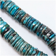 Hubei Turquoise Center Drilled Disc Gemstone Beads (S) 10.66 to 12mm 16 inches