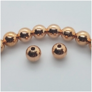25 Copper 8mm Round Beads Approximate size 7.87mm