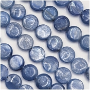 Kyanite AA Flat Coin Gemstone Beads (N) Approximate size 8mm 16 inches