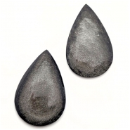 Silver Sheen Obsidian Teardrop Gemstone Cabochon (N) Approximate size 29 x 46mm