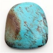 Hubei Turquoise Freeform Gemstone Cabochon (S) Approximate size 30.71 x 33.74mm