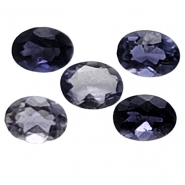 8 Iolite Faceted Oval Loose Cut Gemstones (N) 3 x 4mm