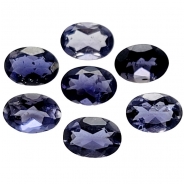 1 Iolite Faceted Oval Loose Cut Gemstone (N) 6 x 8mm