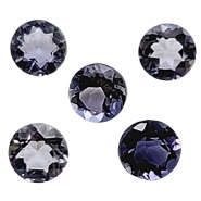 10 Iolite Faceted Round Loose Cut Gemstones (N) 3mm