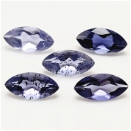 3 Iolite Faceted Marquis Loose Cut Gemstones (N) 4 x 8mm