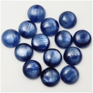 2 Kyanite Round Loose Cut Gemstone Cabochon Bright Blue (N) 8mm