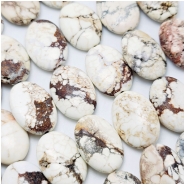 Wild Horse Magnesite Oval Gemstone Beads (N) 12 x 24mm 16 inches