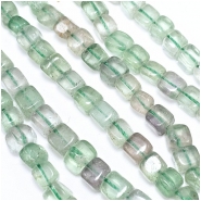 Fluorite Tumble Cube Gemstone Beads (N) 5.5mm 16 inches