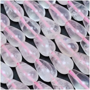 Rose Quartz Teardrop Gemstone Beads (N) 15.25 inches