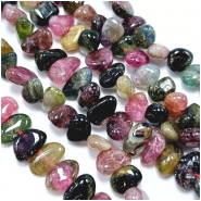 Tourmaline Side Drilled Nugget Gemstone Beads (N) Approximate size 6 x 8.5mm to 6.2 x 10.3mm 16 inches