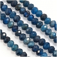 Apatite Faceted Rondelle Gemstone Beads (N) 4mm 15.25 inches
