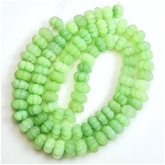 Chrysoprase Graduated Carved Melon Grade AA Gemstone Beads (N) 7 to 8.3mm 16.25 inches