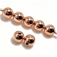100 Copper Round Uncoated Metal Beads (M) 4mm