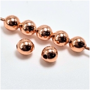 100 Copper Round Uncoated Metal Beads (M) 4.8mm