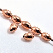 50 Copper Oval Uncoated Metal Beads (M) 3.25 x 4.8mm