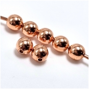 50 Copper Round Uncoated Metal Beads (M) 6.3mm