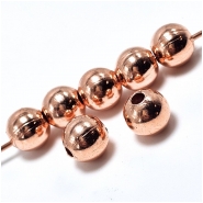 25 Copper Round Uncoated Metal Beads (M) 9.5mm