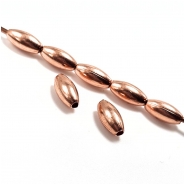 50 Copper Oval Uncoated Metal Beads (M) 4.7 x 9.6mm