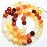 Fire Opal Faceted Round Grade AA Gemstone Beads (N) 6.25mm 15.75 inches