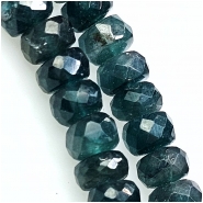 Grandidierite Hand Faceted Graduated Rondelle Grade AAA Gemstone Beads (N) 3.5 to 7.35mm 17 inches