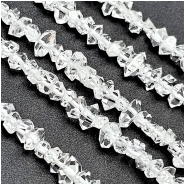 Herkimer Diamond Quartz Points Clear Gemstone Beads (N) 2.5 to 5.3mm 15 inches