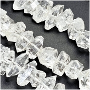 Herkimer Diamond Quartz Included Points Gemstone Beads (N) 7.2 to 12.5mm 16 inches