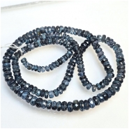 Kyanite Hand Cut Faceted Graduated Rondelle Grade AAA Gemstone Beads (N) 3.25 to 6.2mm 17.75 inches