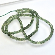 Mint Green Kyanite Hand Cut Faceted Rondelle Grade AAA Gemstone Beads (N) 3.4 to 3.8mm 16 inches