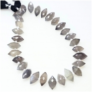 Labradorite Center Drilled Faceted Oval Grade AA Gemstone Beads (N) 10.8 to 13.2mm 8 inches