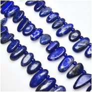 Lapis Lazuli Top Drilled Flat Nugget Gemstone Beads (N) 10.9 to 19.4mm 15.5 inches
