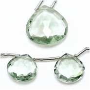Prasiolite 'Greened Amethyst' Briolette AA Grade Included Gemstone Beads (H) 14 x 14mm to 20 x 20mm 3 Pieces