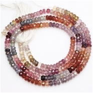 Spinel Natural Shaded Hand Faceted Rondelle Gemstone Beads (N) 4.5 to 5.2mm 13.5 inches