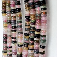 Tourmaline Heishi Style Grade A Gemstone Beads (N) 5mm 16 inches