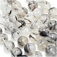 Tourmalinated Quartz Round Gemstone Beads (N) 10mm 16 inches