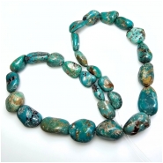 North American Turquoise Old Stock Nugget Gemstone Beads (N) 11.3 to 20.4mm 15 inches