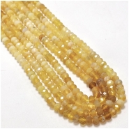 Yellow Opal Shaded Faceted Rondelle Grade AA Gemstone Beads (N) 4.5mm 15.5 inches