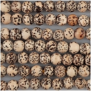 Bodhi Lotus Seed Near Round Beads (N) 5mm 20.5-21.5 inches  CLOSEOUT